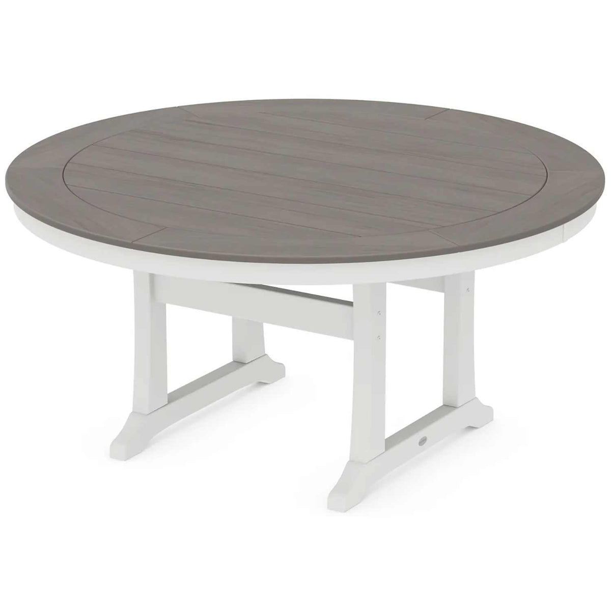 POLYWOOD® Nautical Trestle 60" Round Dining Table - Select Accents - RT460-L1 Table POLYWOOD®
