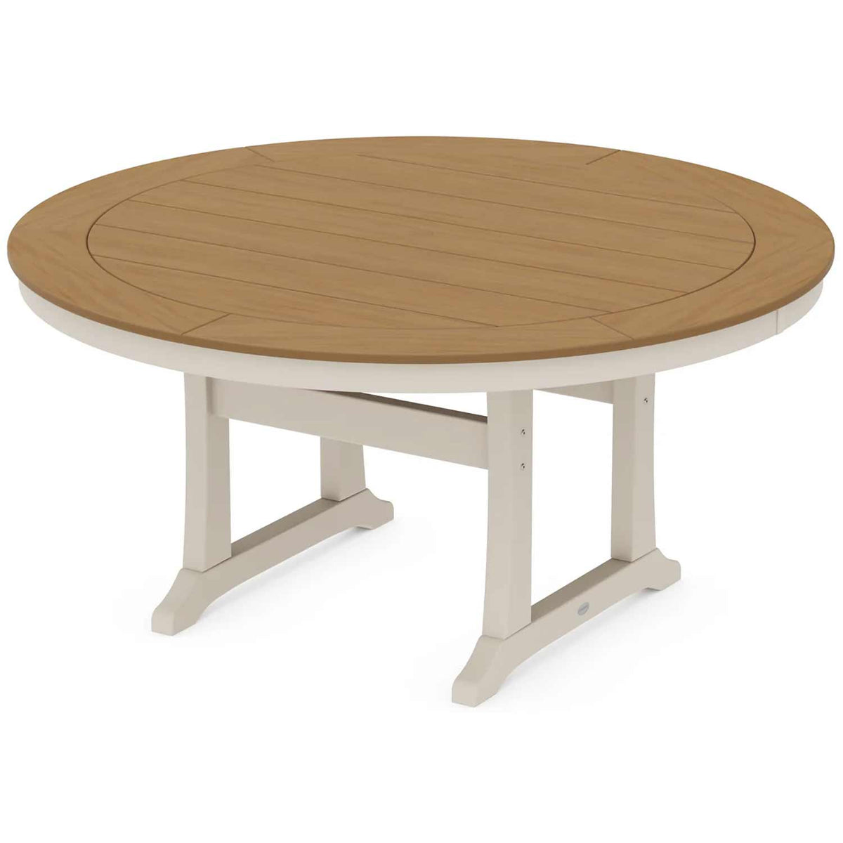 POLYWOOD® Nautical Trestle 60" Round Dining Table - Select Accents - RT460-L1 Table POLYWOOD®