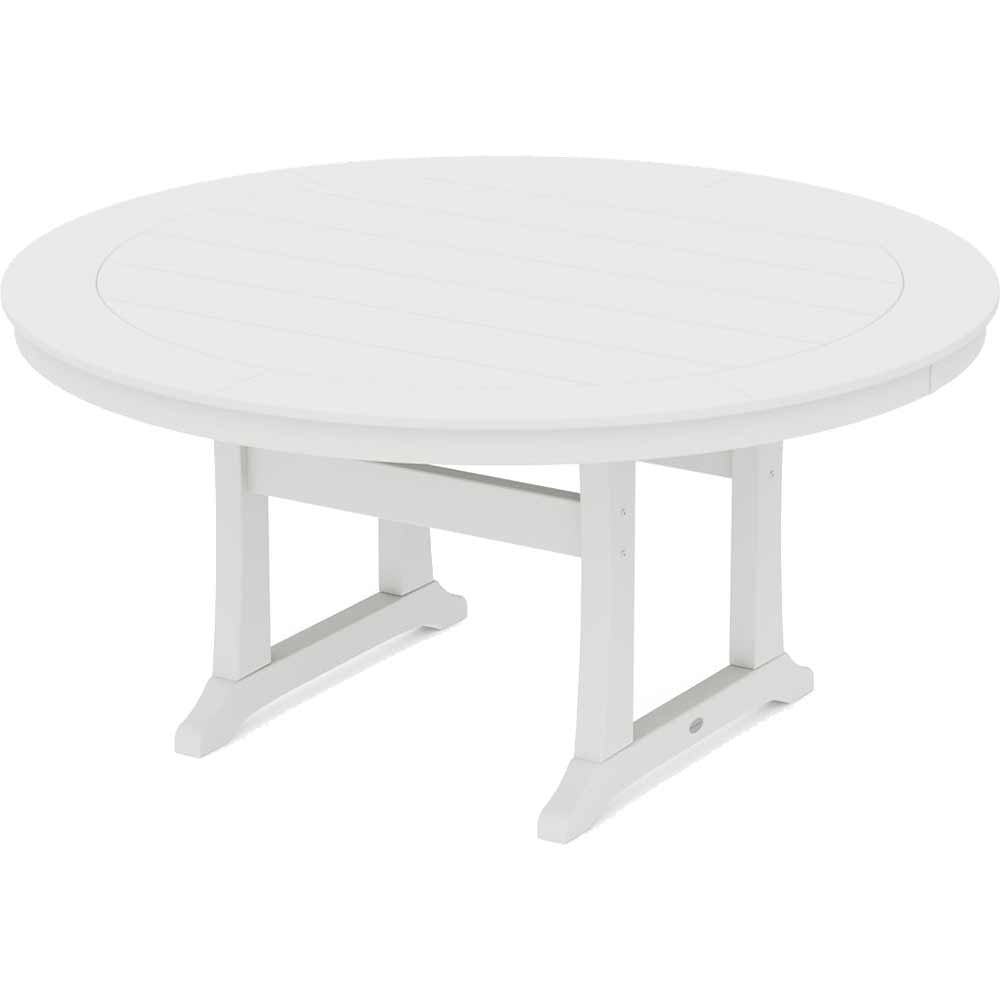 POLYWOOD® Nautical Trestle 60" Round Outdoor Dining Table - RT460-L1 Table POLYWOOD®