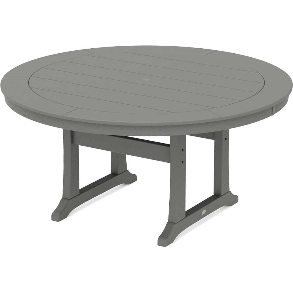 POLYWOOD® Nautical Trestle 60" Round Outdoor Dining Table - RT460-L1 Table POLYWOOD®