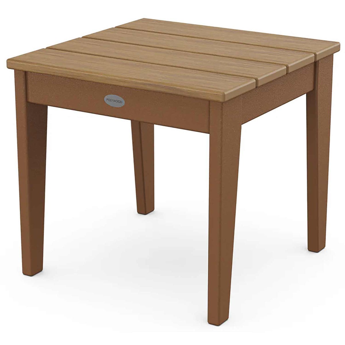 POLYWOOD® End Table Teak / Natural POLYWOOD® Newport 18" Side Table - Select Accents - MNT18