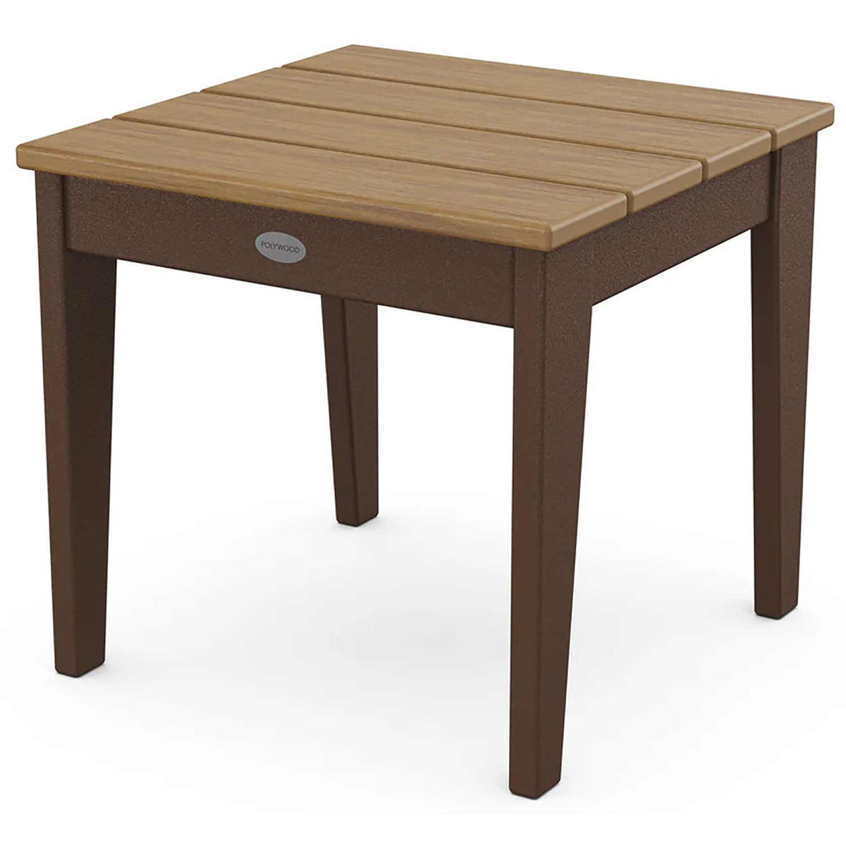 POLYWOOD® End Table Mahogany / Natural POLYWOOD® Newport 18" Side Table - Select Accents - MNT18