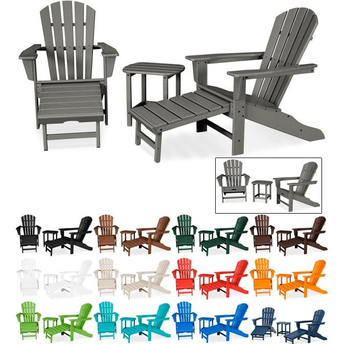 POLYWOOD® Palm Coast Ultimate Adirondack 3-Piece Set - PWS173-1 Adirondack Chair POLYWOOD®