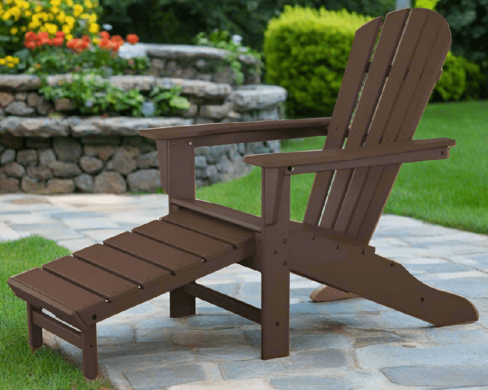 POLYWOOD® Palm Coast Ultimate Adirondack with Hideaway Ottoman - HNA15 Adirondack Chair POLYWOOD®