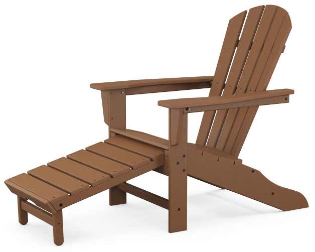 POLYWOOD® Palm Coast Ultimate Adirondack with Hideaway Ottoman - HNA15 Adirondack Chair POLYWOOD®