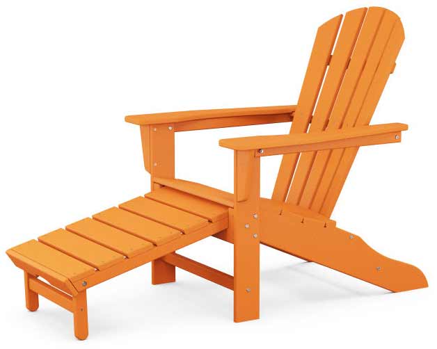POLYWOOD® Palm Coast Ultimate Adirondack with Hideaway Ottoman - HNA15 Adirondack Chair POLYWOOD®