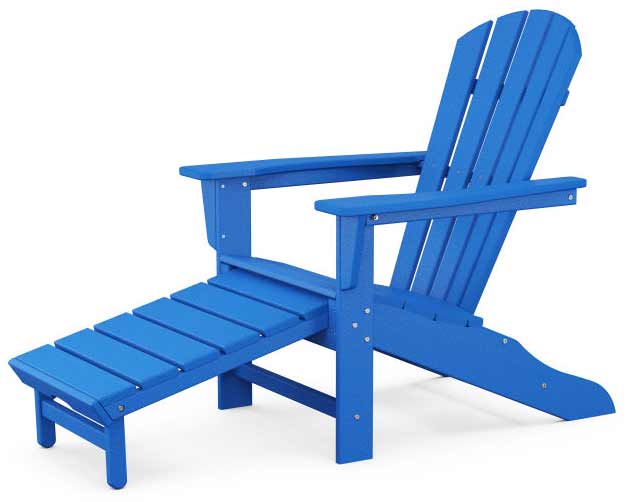 POLYWOOD® Palm Coast Ultimate Adirondack with Hideaway Ottoman - HNA15 Adirondack Chair POLYWOOD®
