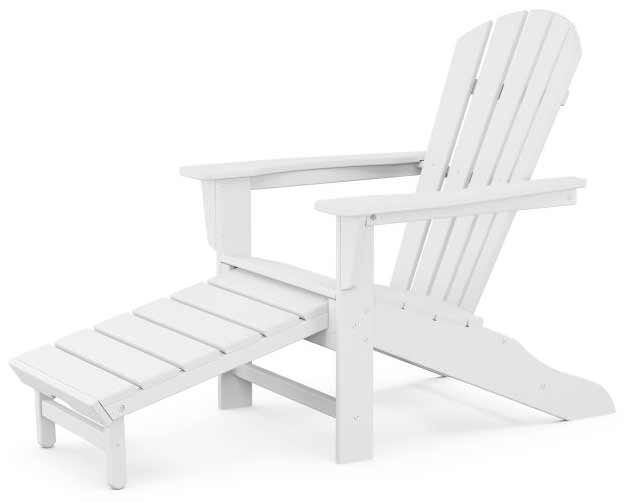 POLYWOOD® Palm Coast Ultimate Adirondack with Hideaway Ottoman - HNA15 Adirondack Chair POLYWOOD®