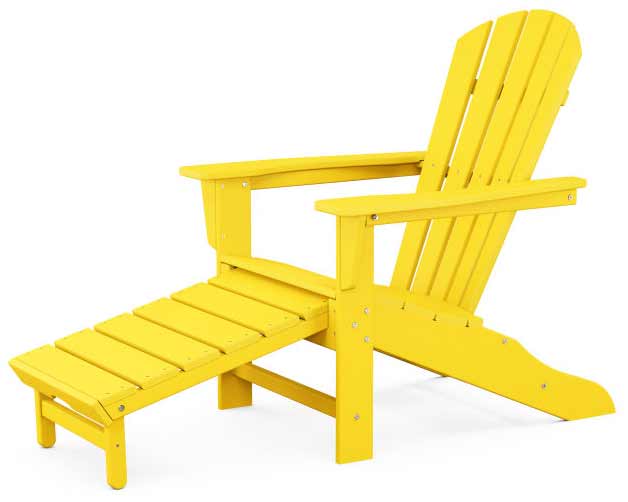 POLYWOOD® Palm Coast Ultimate Adirondack with Hideaway Ottoman - HNA15 Adirondack Chair POLYWOOD®