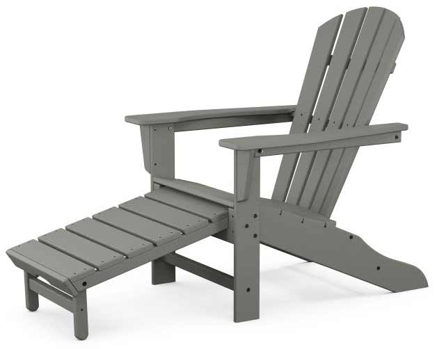 POLYWOOD® Palm Coast Ultimate Adirondack with Hideaway Ottoman - HNA15 Adirondack Chair POLYWOOD®