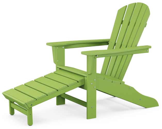 POLYWOOD® Palm Coast Ultimate Adirondack with Hideaway Ottoman - HNA15 Adirondack Chair POLYWOOD®