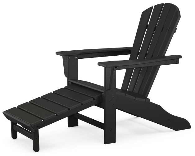 POLYWOOD® Palm Coast Ultimate Adirondack with Hideaway Ottoman - HNA15 Adirondack Chair POLYWOOD®