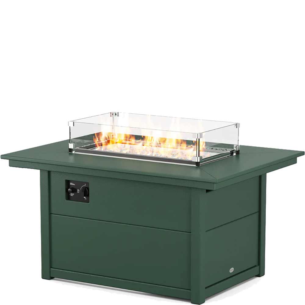 POLYWOOD® Rectangle 34" X 46" Fire Pit Table - CTF3446RECT Fire Table POLYWOOD®