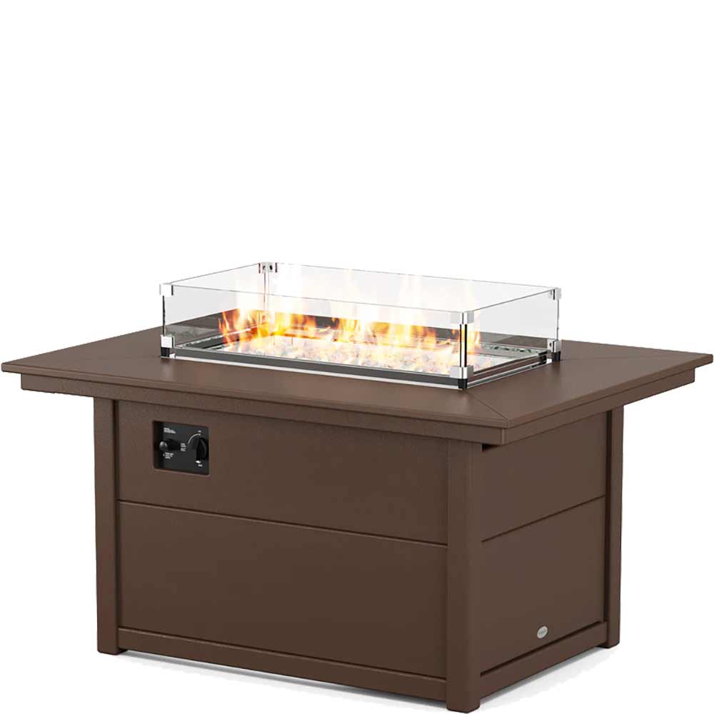 POLYWOOD® Rectangle 34" X 46" Fire Pit Table - CTF3446RECT Fire Table POLYWOOD®
