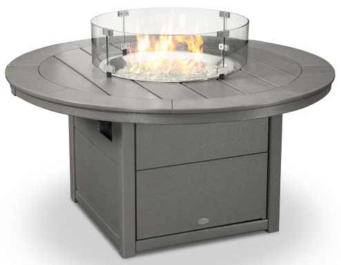 POLYWOOD® Round 48" Fire Pit Table - CTF48R Fire Table POLYWOOD®