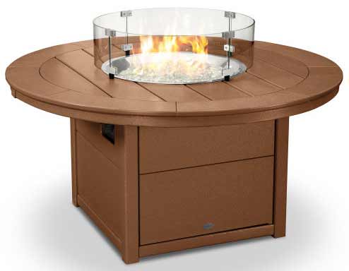 POLYWOOD® Round 48" Fire Pit Table - CTF48R Fire Table POLYWOOD®