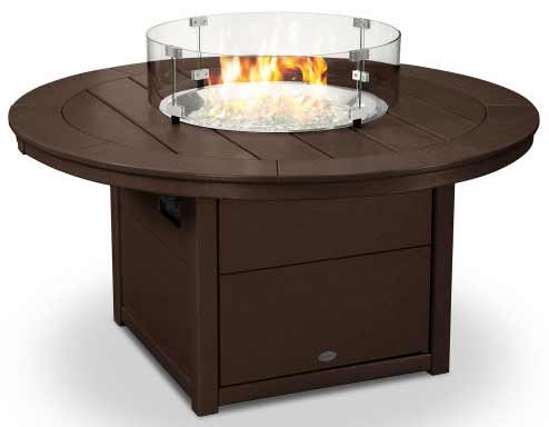 POLYWOOD® Round 48" Fire Pit Table - CTF48R Fire Table POLYWOOD®
