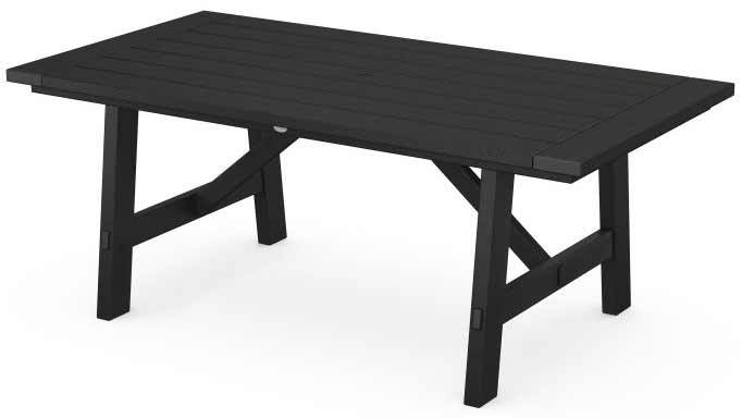 POLYWOOD® Rustic Farmhouse 39" x 75" Dining Table - PL83-T3L2 Table POLYWOOD®