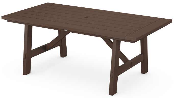 POLYWOOD® Rustic Farmhouse 39" x 75" Dining Table - PL83-T3L2 Table POLYWOOD®