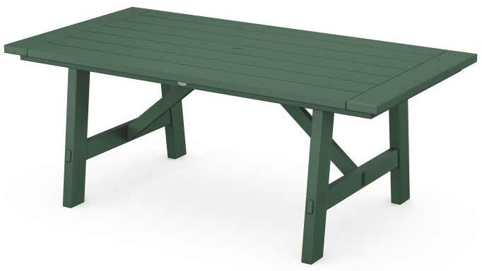 POLYWOOD® Rustic Farmhouse 39" x 75" Dining Table - PL83-T3L2 Table POLYWOOD®
