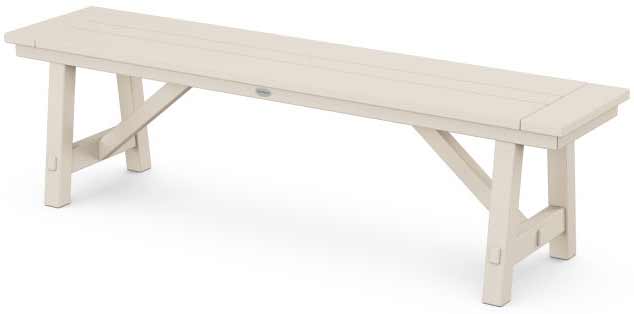 POLYWOOD® Rustic Farmhouse 60" Backless Bench - PL36-T3L2 Benches POLYWOOD®