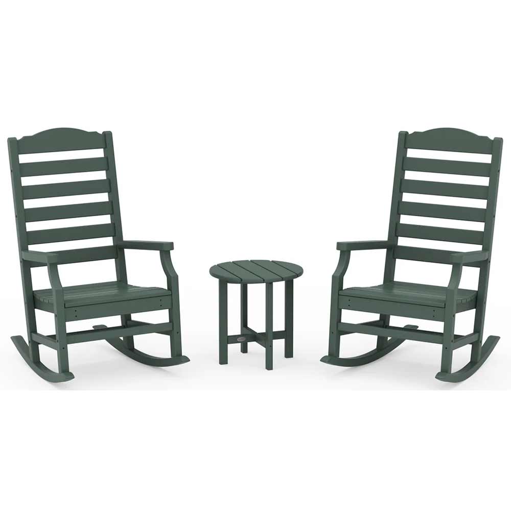 POLYWOOD® - Savannah 3-Piece Rocking Chair Set - PWS2808 Patio Set POLYWOOD®