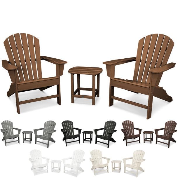 POLYWOOD® South Beach Adirondack 3-Piece Set - PWS175-1 Adirondack Chair POLYWOOD®