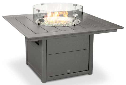 POLYWOOD® Square 42" Fire Pit Table - CTF42S Fire Table POLYWOOD®