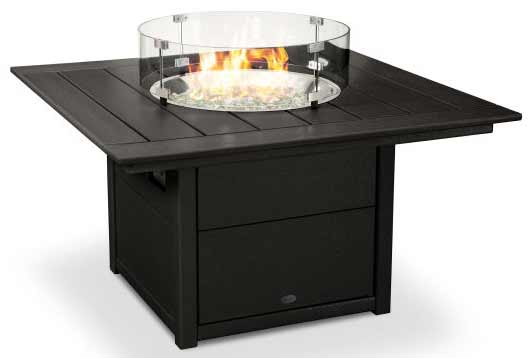 POLYWOOD® Square 42" Fire Pit Table - CTF42S Fire Table POLYWOOD®