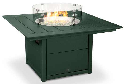 POLYWOOD® Square 42" Fire Pit Table - CTF42S Fire Table POLYWOOD®