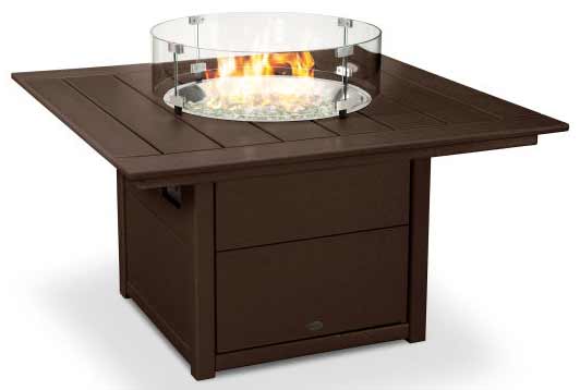 POLYWOOD® Square 42" Fire Pit Table - CTF42S Fire Table POLYWOOD®