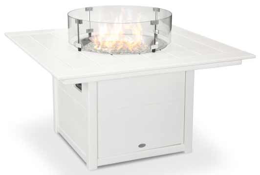 POLYWOOD® Square 42" Fire Pit Table - CTF42S Fire Table POLYWOOD®