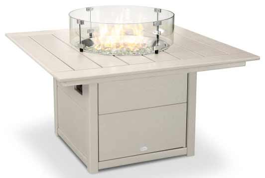 POLYWOOD® Square 42" Fire Pit Table - CTF42S Fire Table POLYWOOD®