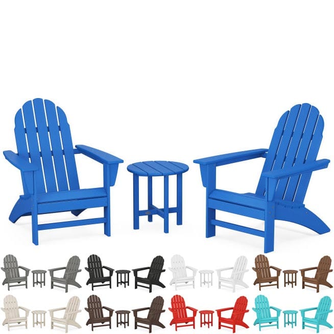 POLYWOOD® Vineyard 3-Piece Adirondack Set - PWS399-1 Adirondack Chair POLYWOOD®