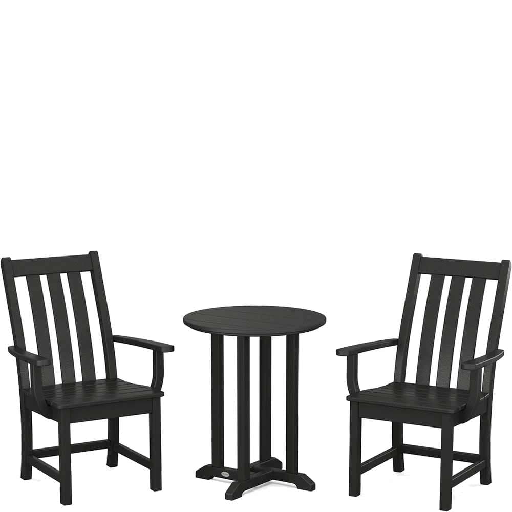 POLYWOOD® Vineyard 3-Piece Round Bistro Dining Set - PWS1318-1 Patio Set POLYWOOD®