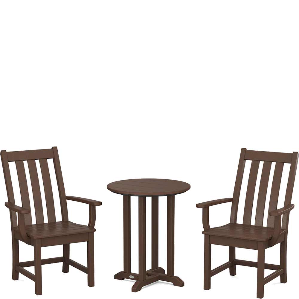 POLYWOOD® Vineyard 3-Piece Round Bistro Dining Set - PWS1318-1 Patio Set POLYWOOD®