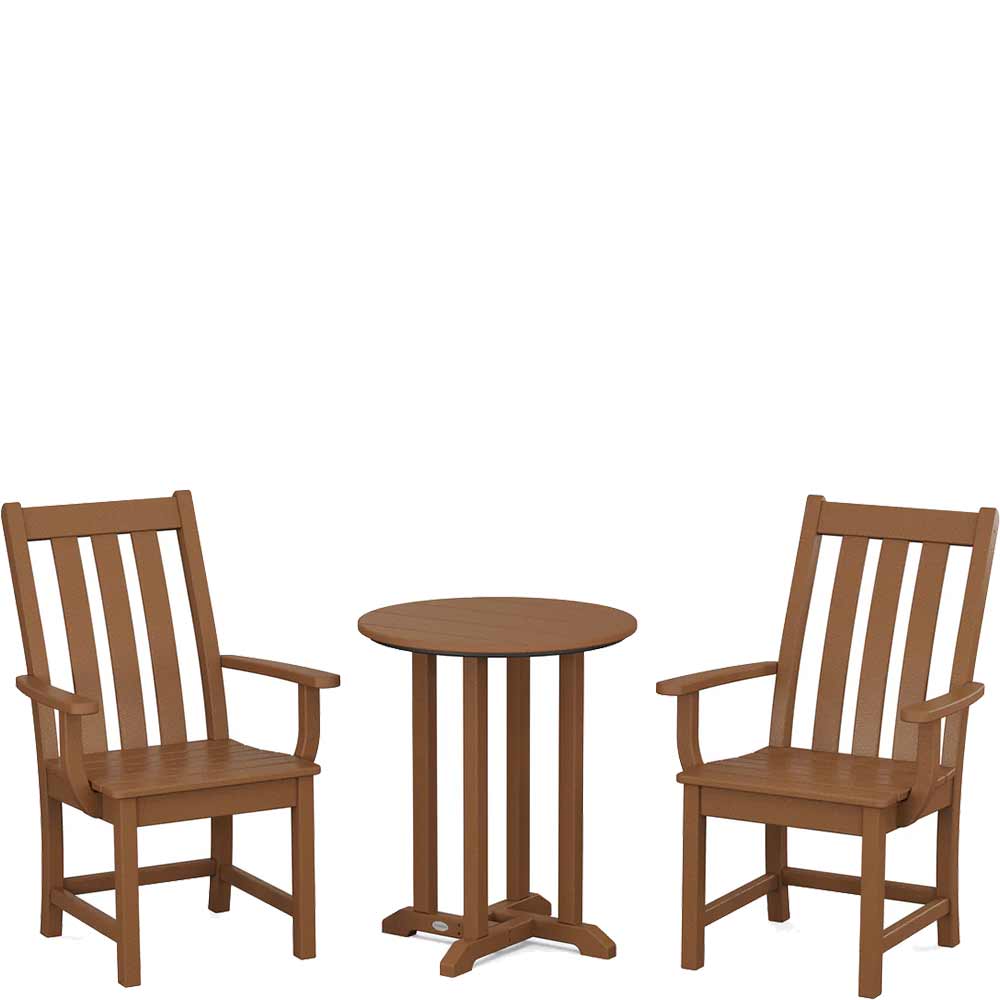 POLYWOOD® Vineyard 3-Piece Round Bistro Dining Set - PWS1318-1 Patio Set POLYWOOD®