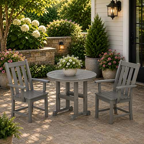 POLYWOOD® Vineyard 3-Piece Round Dining Set - PWS1351-1