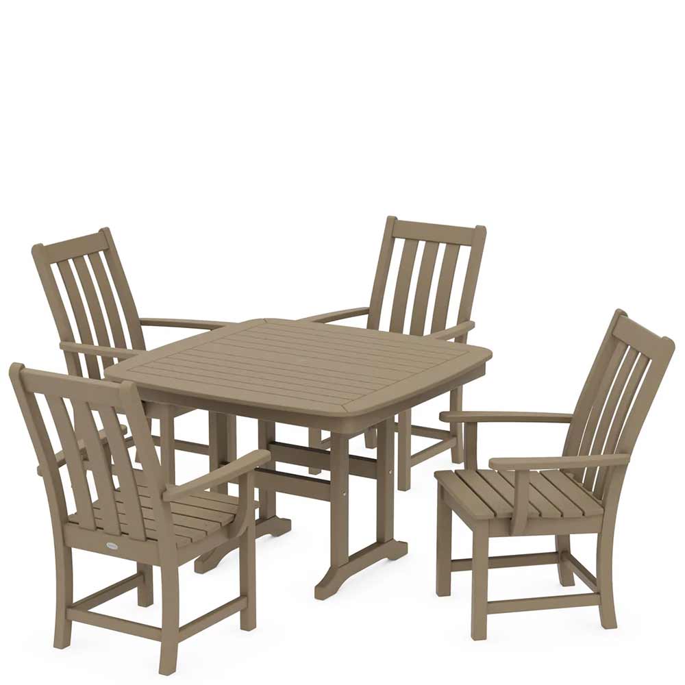 POLYWOOD® Vineyard 5-Piece Dining Set with Trestle Legs - PWS938-1