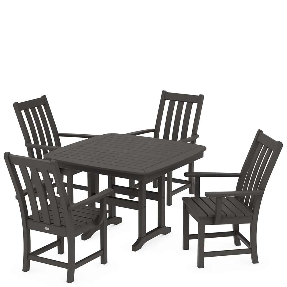 POLYWOOD® Vineyard 5-Piece Dining Set with Trestle Legs - PWS938-1