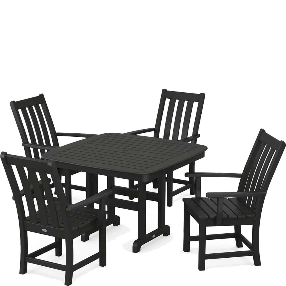 POLYWOOD® Vineyard 5-Piece Dining Set with Trestle Legs - PWS938-1 Dining Set POLYWOOD®