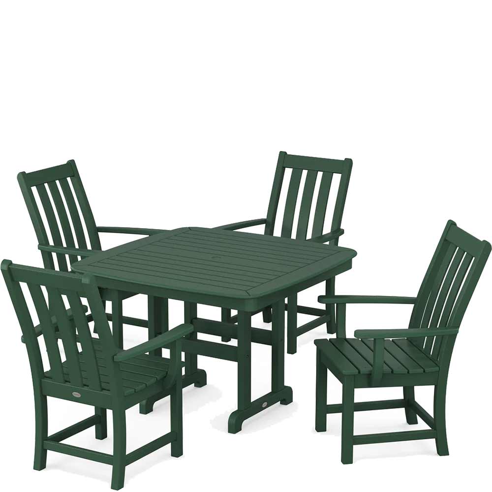 POLYWOOD® Vineyard 5-Piece Dining Set with Trestle Legs - PWS938-1 Dining Set POLYWOOD®
