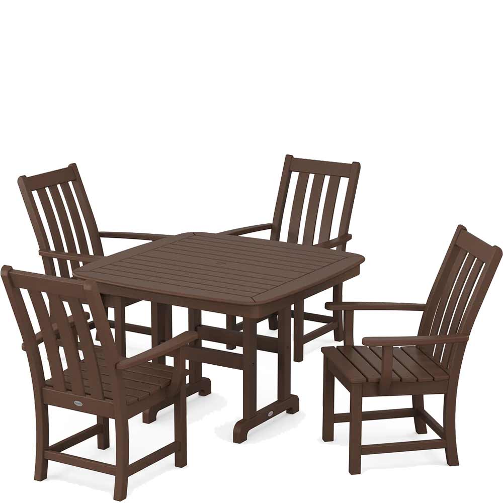 POLYWOOD® Vineyard 5-Piece Dining Set with Trestle Legs - PWS938-1 Dining Set POLYWOOD®