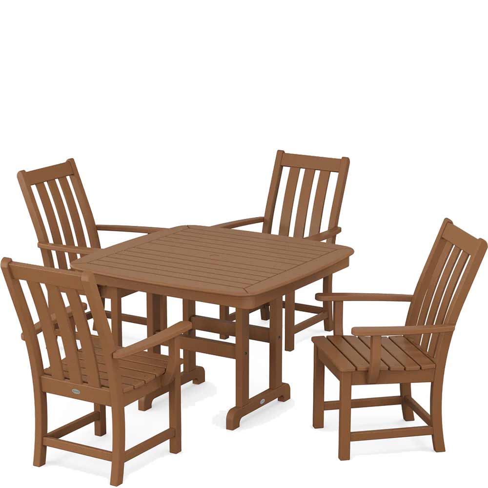 POLYWOOD® Vineyard 5-Piece Dining Set with Trestle Legs - PWS938-1 Dining Set POLYWOOD®