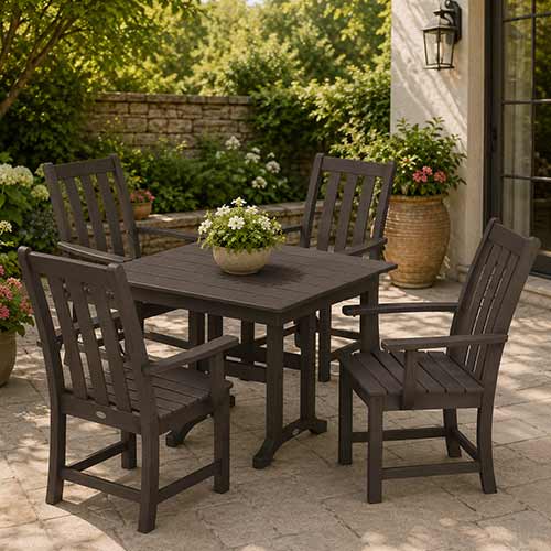 POLYWOOD® Vineyard 5-Piece Farmhouse Dining Set - PWS1166-1