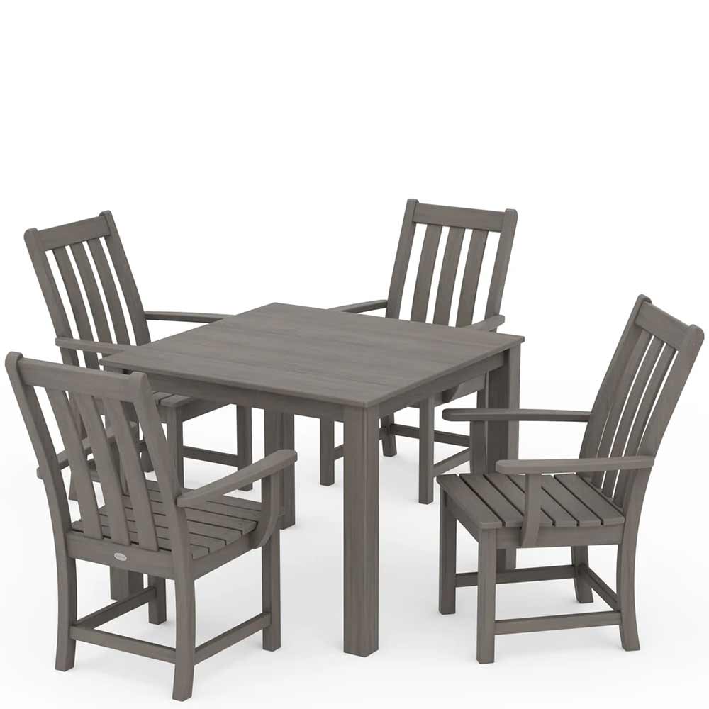 POLYWOOD® Vineyard 5-Piece Parsons Dining Set - PWS2365-1