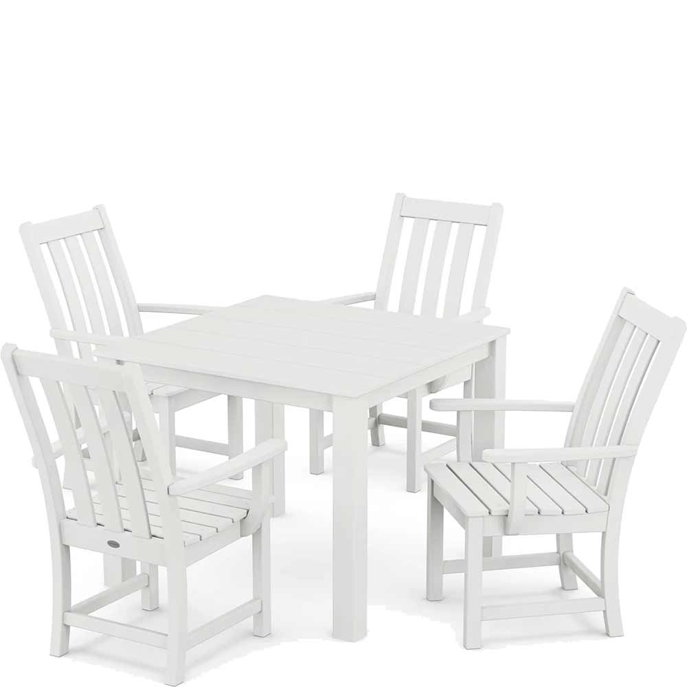 POLYWOOD® Vineyard 5-Piece Parsons Dining Set - PWS2365-1 Dining Set POLYWOOD®