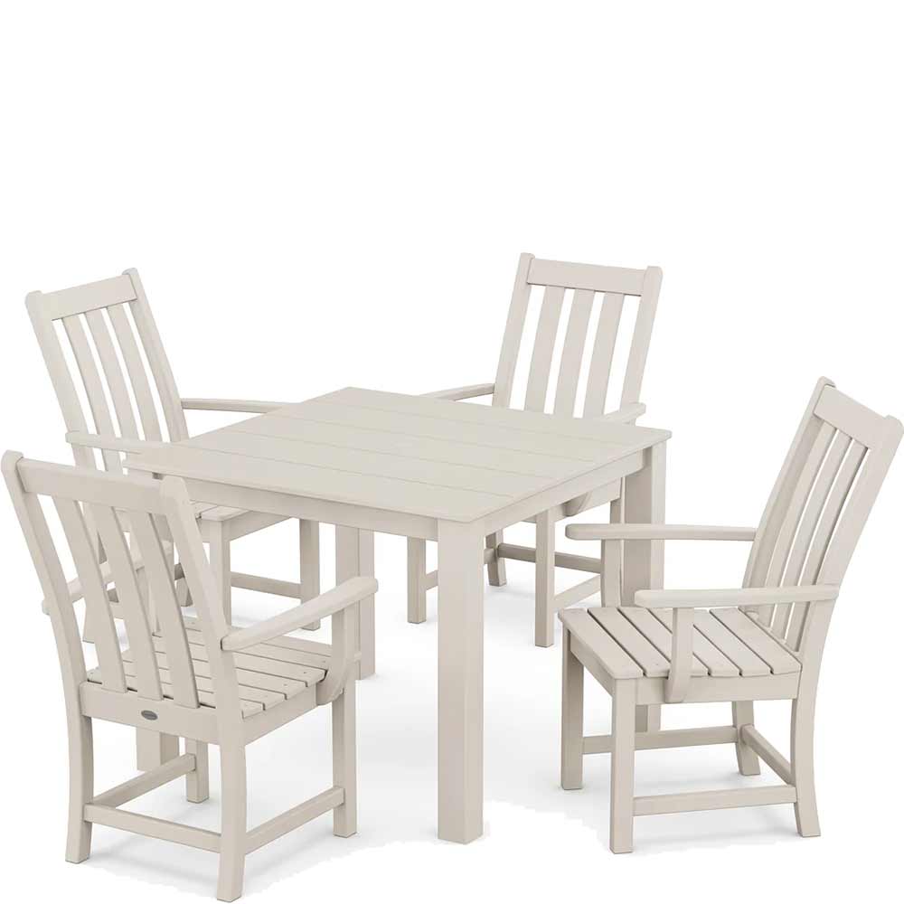 POLYWOOD® Vineyard 5-Piece Parsons Dining Set - PWS2365-1 Dining Set POLYWOOD®