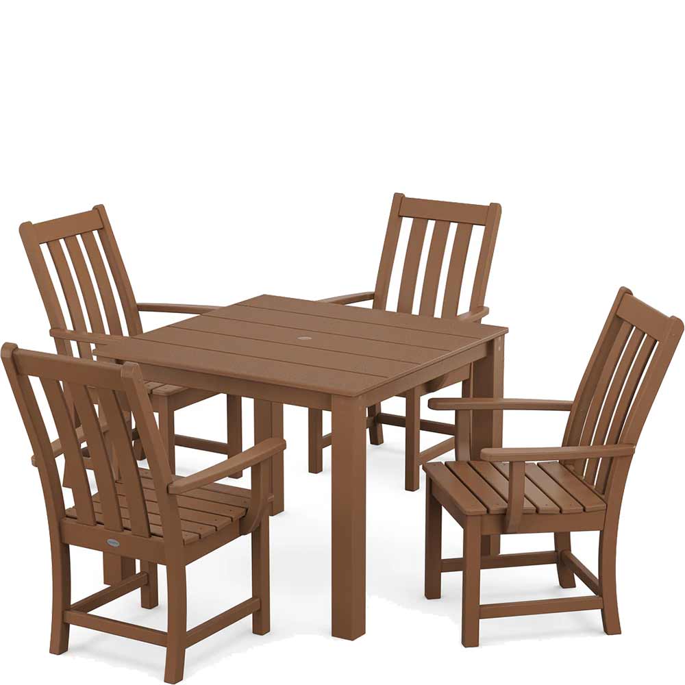 POLYWOOD® Vineyard 5-Piece Parsons Dining Set - PWS2365-1 Dining Set POLYWOOD®