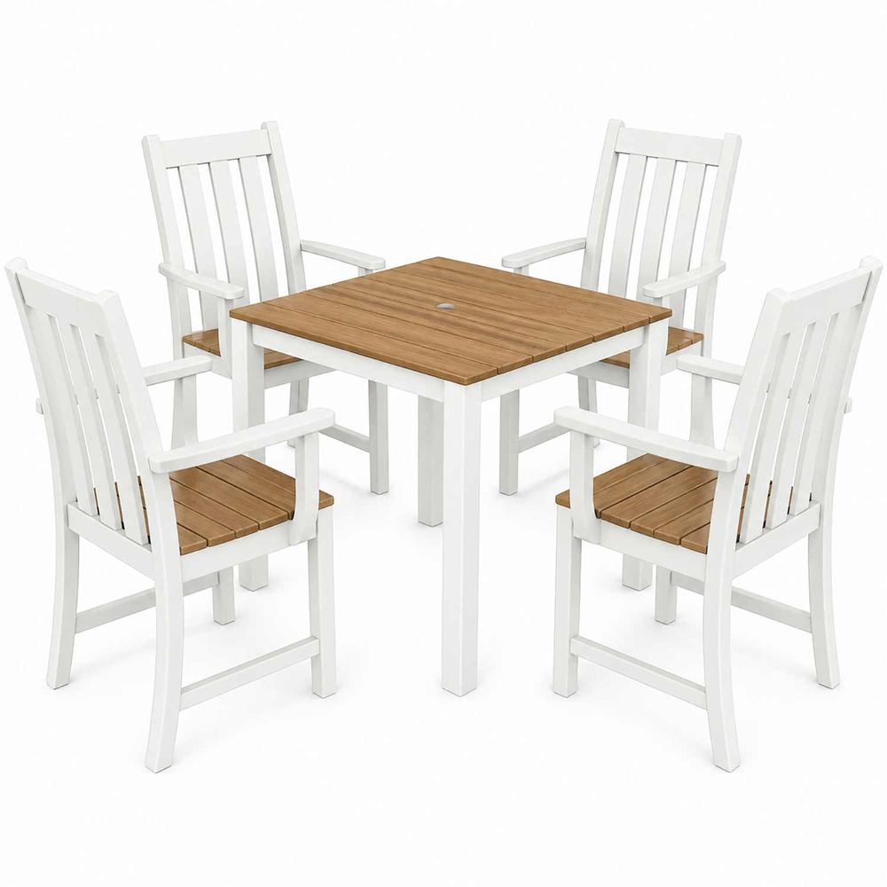 POLYWOOD® Vineyard 5-Piece Parsons Select Accents Dining Set - PWS2365-1